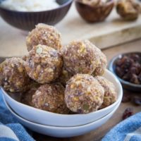 Oatmeal Cookie Energy Bites - vegan, paleo, plant-based, and healthy snack for travelling or busy work days