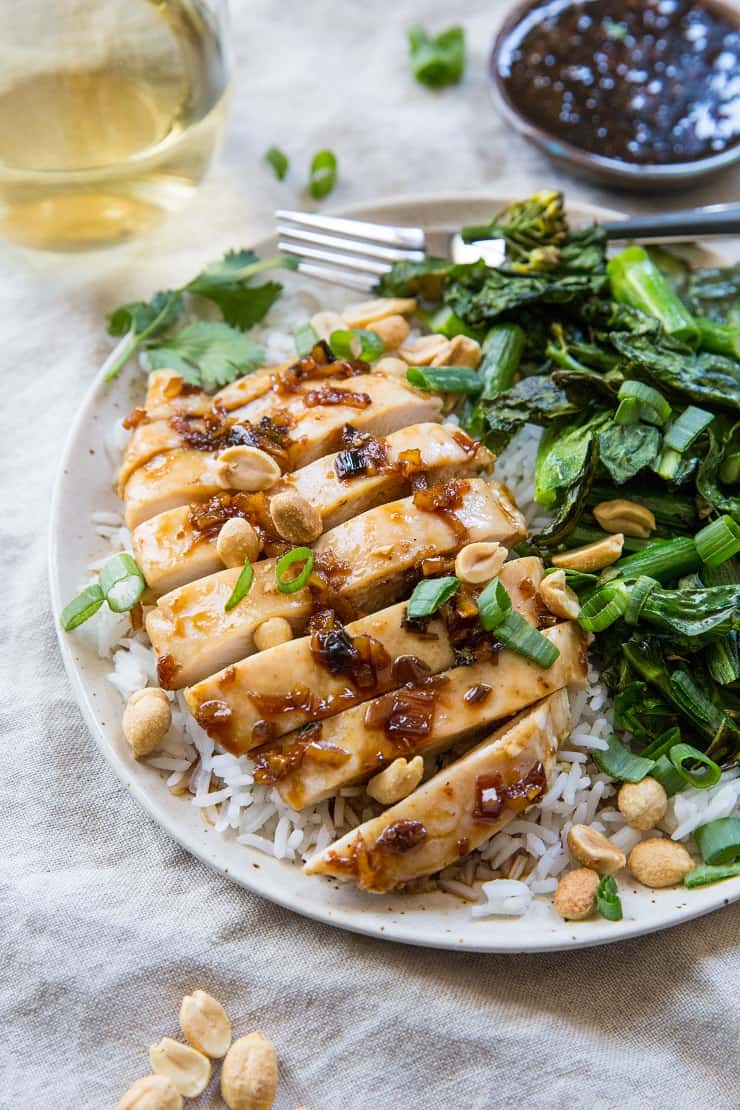 Healthy Vietnamese Sticky Chicken - gluten-free, soy-free, refined sugar-free and made with all whole food ingredients. An easy, healthy dinner recipe