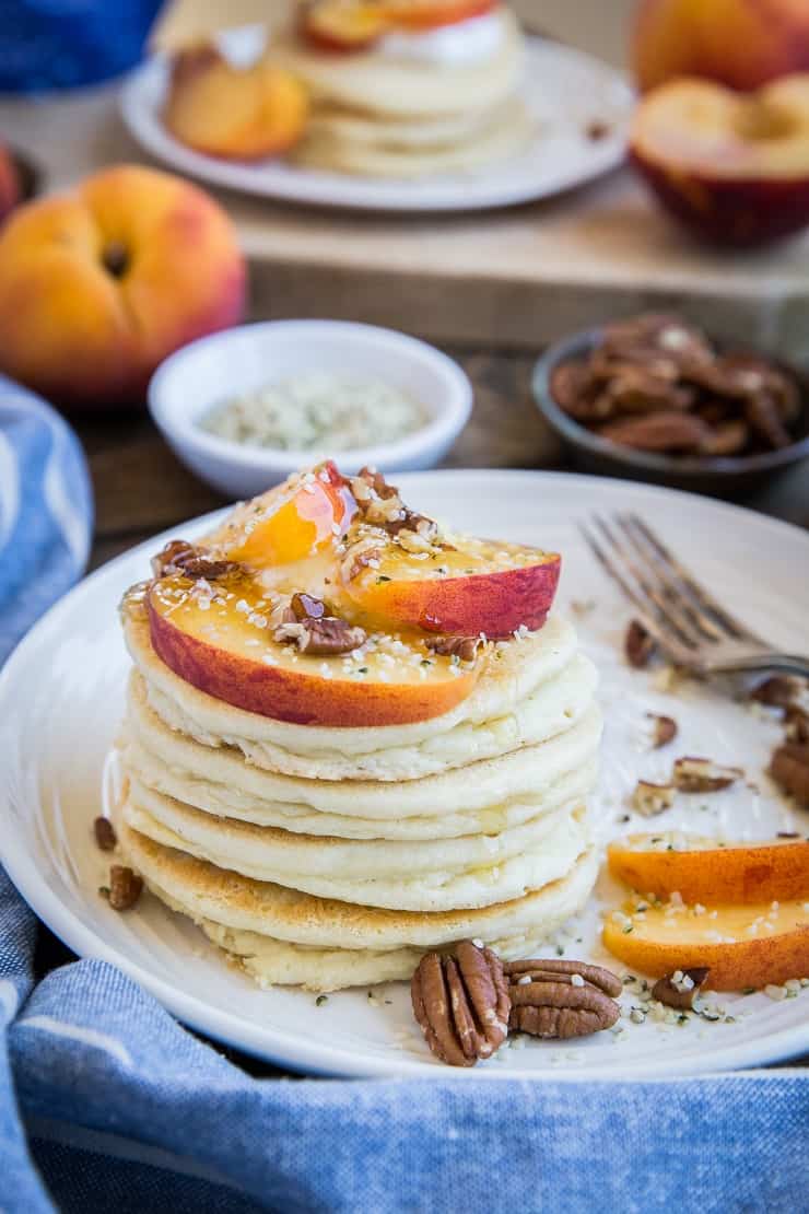 Buttermilk Paleo Pancakes - grain-free, refined sugar-free, dairy-free pancake recipe made easily in your blender