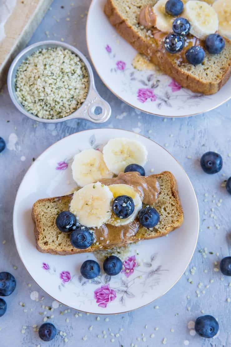 Paleo Pound Cake made with Coconut Flour - this grain-free pound cake recipe is made easily in your blender! | TheRoastedRoot.net