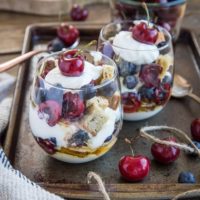 Red, White, and Blue Pound Cake Parfaits - paleo, dairy-free, refined sugar-free, delicious