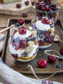 Red, White, and Blue Pound Cake Parfaits - paleo, dairy-free, refined sugar-free, delicious