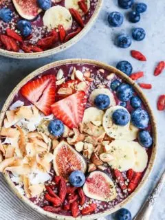 The Ultimate Acai Bowl - a delicious and nutrient-dense breakfast | TheRoastedRoot.net #paleo #vegan #healthy