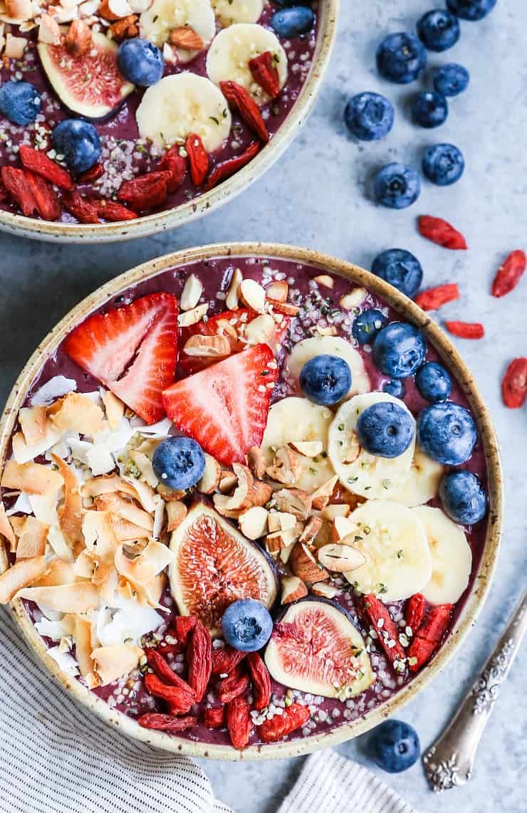 The Ultimate Acai Bowl - a delicious and nutrient-dense breakfast | TheRoastedRoot.net #paleo #vegan #healthy