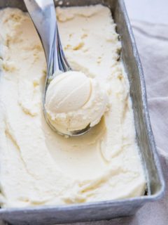 scoop of keto ice cream