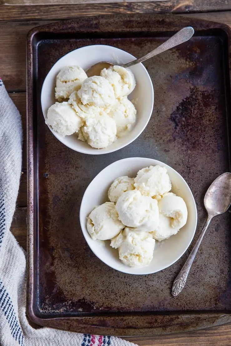 Vanilla Keto Ice Cream with pletny of milk and sweetener options to customize the ice cream. 