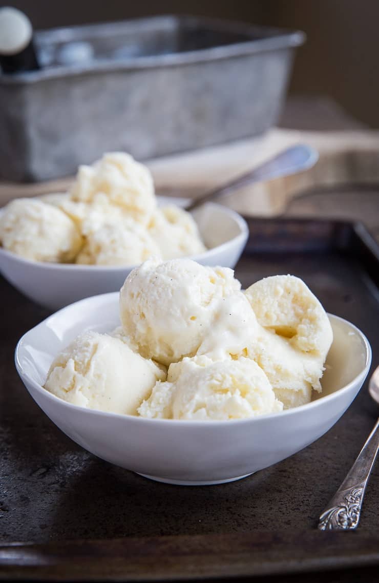 Vanilla Keto Ice Cream - low-carb ice cream made with zero carbs and sugar! This insanely creamy ice cream is better than store-bought and you'd never know it's sugar-free.