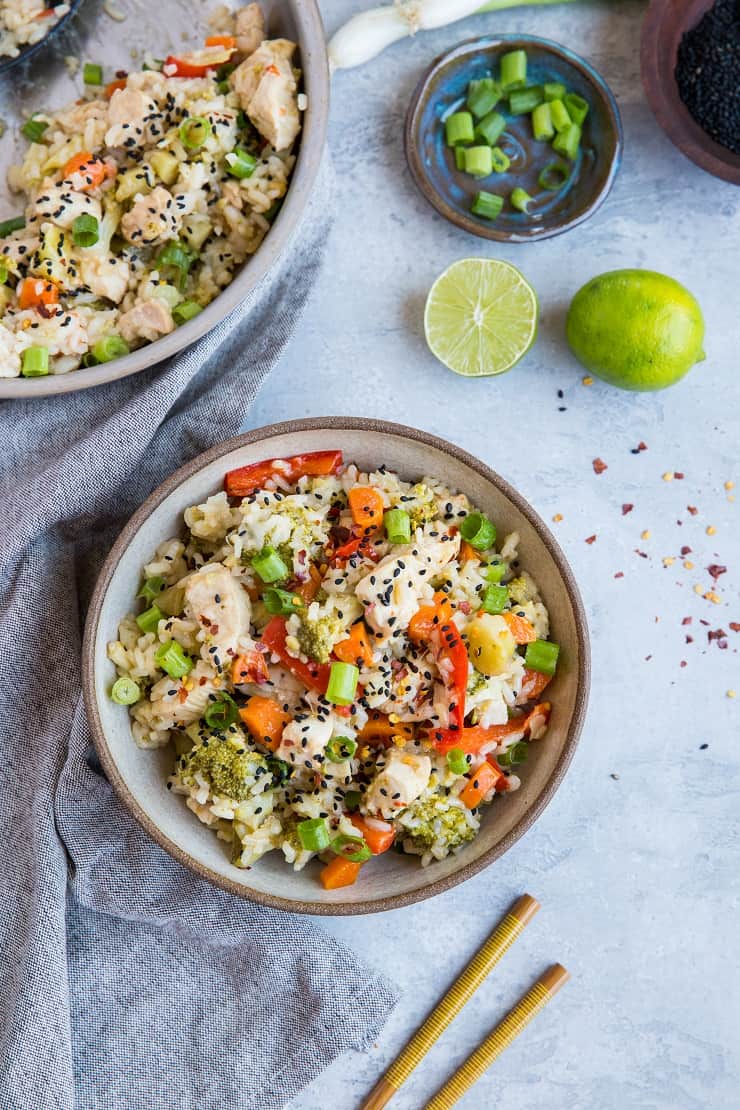 Instant Pot Chicken Teriyaki with rice - soy-free, refined sugar-free and healthy! This simple recipe is paleo friendly and packed with flavor