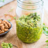 Low-FODMAP Pesto Sauce - a garlic-free, dairy-free recipe for pesto sauce that is Low-FODMAP and vegan - perfect for those with food sensitivities