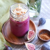 Fig Beet Blueberry Smoothie - a lower-sugar banana-free smoothie recipe