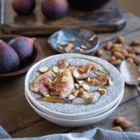 Maple Chia Pudding with Maple-Caramelized Figs - an easy, delicious, healthy vegan dessert recipe that is paleo friendly | TheRoastedRoot.net