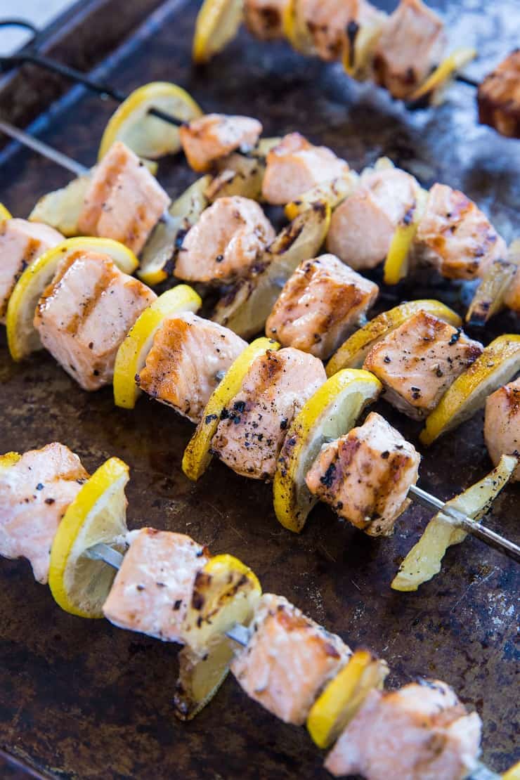 Grilled Salmon Kabobs