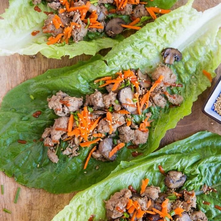Instant Pot Paleo Asian Turkey Lettuce Wraps - low-carb, paleo, keto, whole30 and delicious! | TheRoastedRoot.com