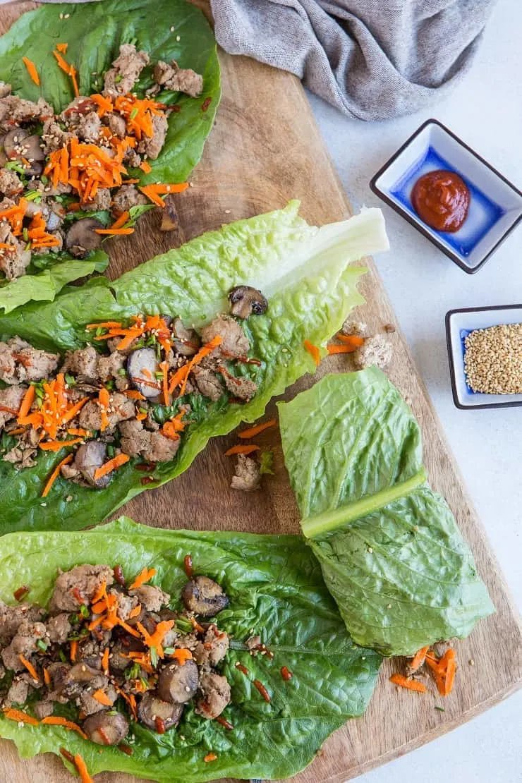 Instant Pot Asian Turkey Lettuce Wraps - low-carb, paleo, keto, whole30 and delicious! | TheRoastedRoot.com