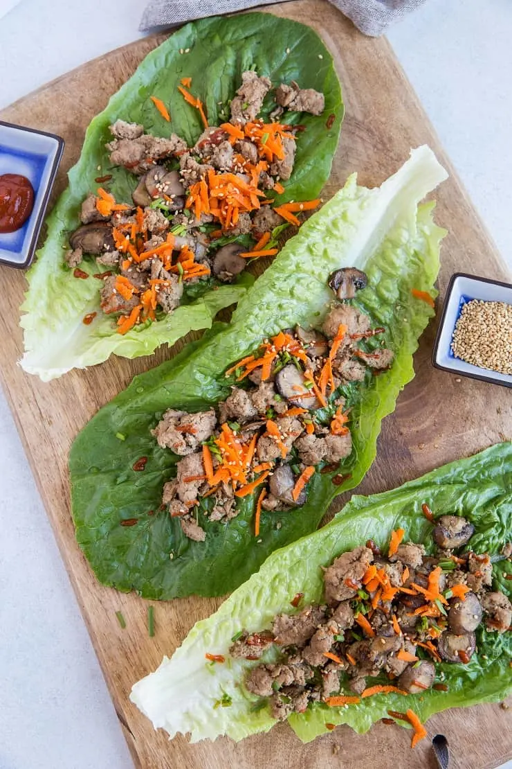 Instant Pot Keto Asian Turkey Lettuce Wraps - low-carb, paleo, keto, whole30 and delicious! | TheRoastedRoot.com