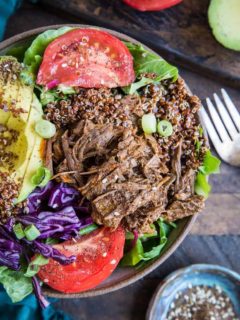 Instant Pot Barbacoa Beef - low-carb, paleo, keto, and only 8 ingredients required! | TheRoastedRoot.net