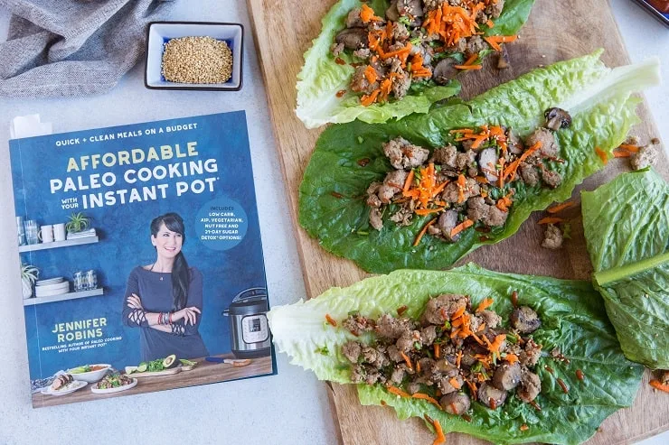 Instant Pot Thai Turkey Lettuce Wraps - low-carb, paleo, keto, whole30 and delicious! | TheRoastedRoot.com
