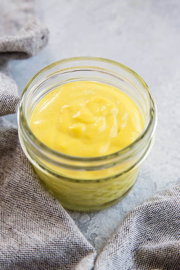 Orange-Turmeric Tahini Sauce - paleo, vegan, perfect for drizzling on just about anything to spruce it up! | TheRoastedRoot.net #glutenfree #healthyrecipe