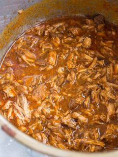 Paleo Instant Pot BBQ Pulled Pork - a cleaner, refined sugar-free version of BBQ pulled pork made easily in the instant pot | TheRoastedRoot.net