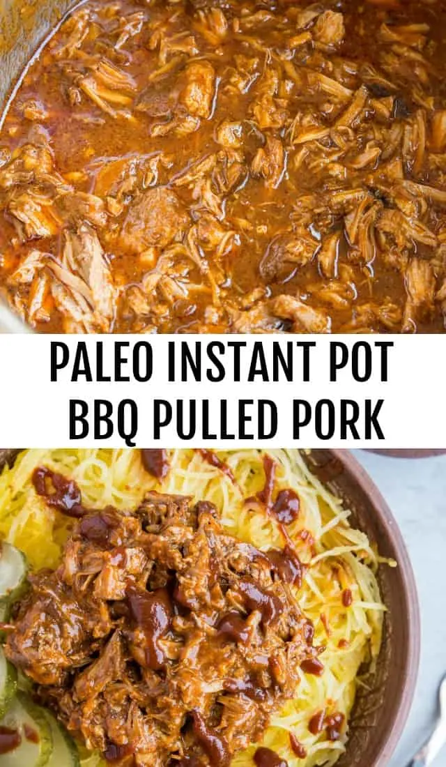 Paleo Instant Pot BBQ Pulled Pork - a cleaner, refined sugar-free version of BBQ pulled pork made easily in the instant pot | TheRoastedRoot.net