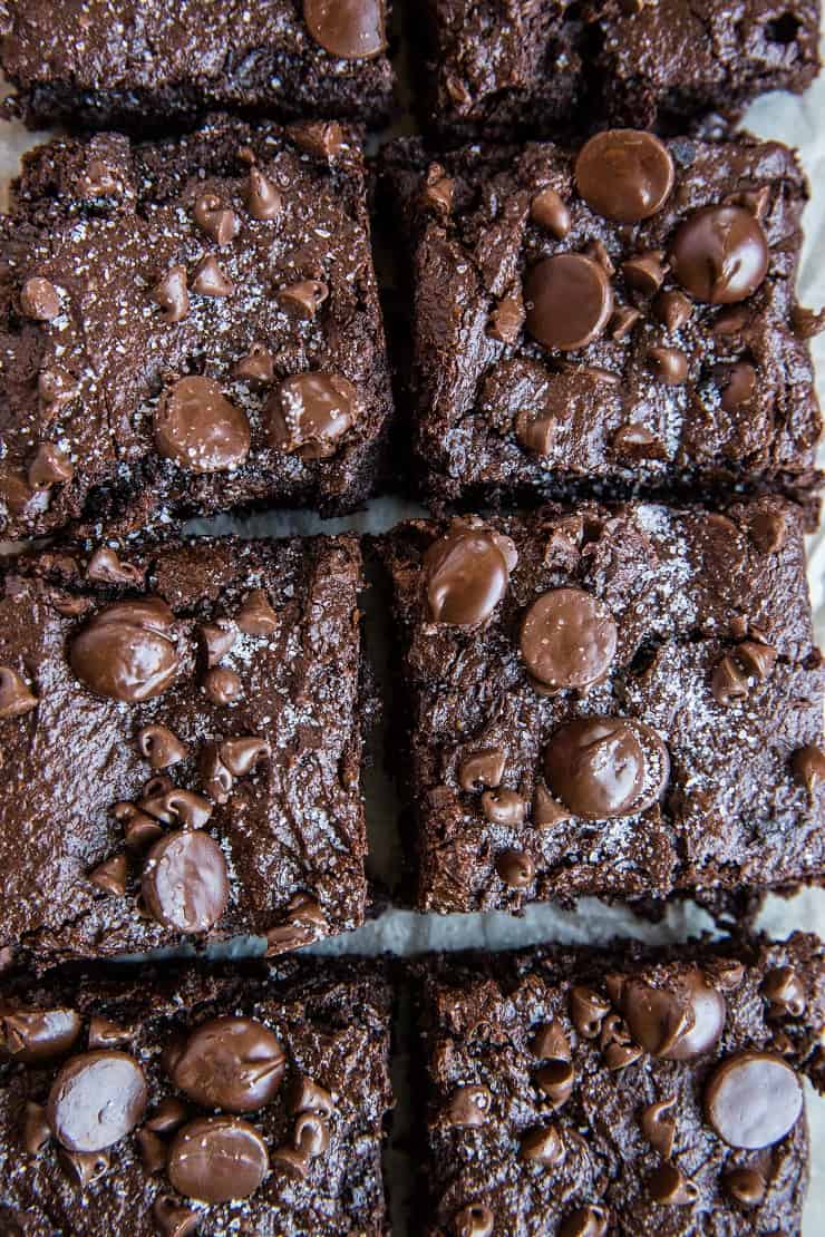 Paleo Vegan Fudge Brownies (with a Keto option) - grain-free, refined sugar-free, dairy-free, egg-free, and insanely rich and delicious