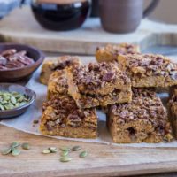 Paleo Pumpkin Coffee Cake - grain-free, dairy-free, refined sugar-free and gluten-free coffee cake recipe made with pecan streusel topping. A delicious fall treat! | TheRoastedRoot.com #dessert #breakfast #paleo