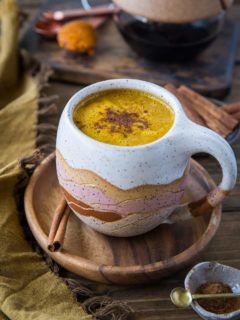 Paleo Pumpkin Spice Latte - a healthier version of the classic beverage | TheRoastedRoot.com