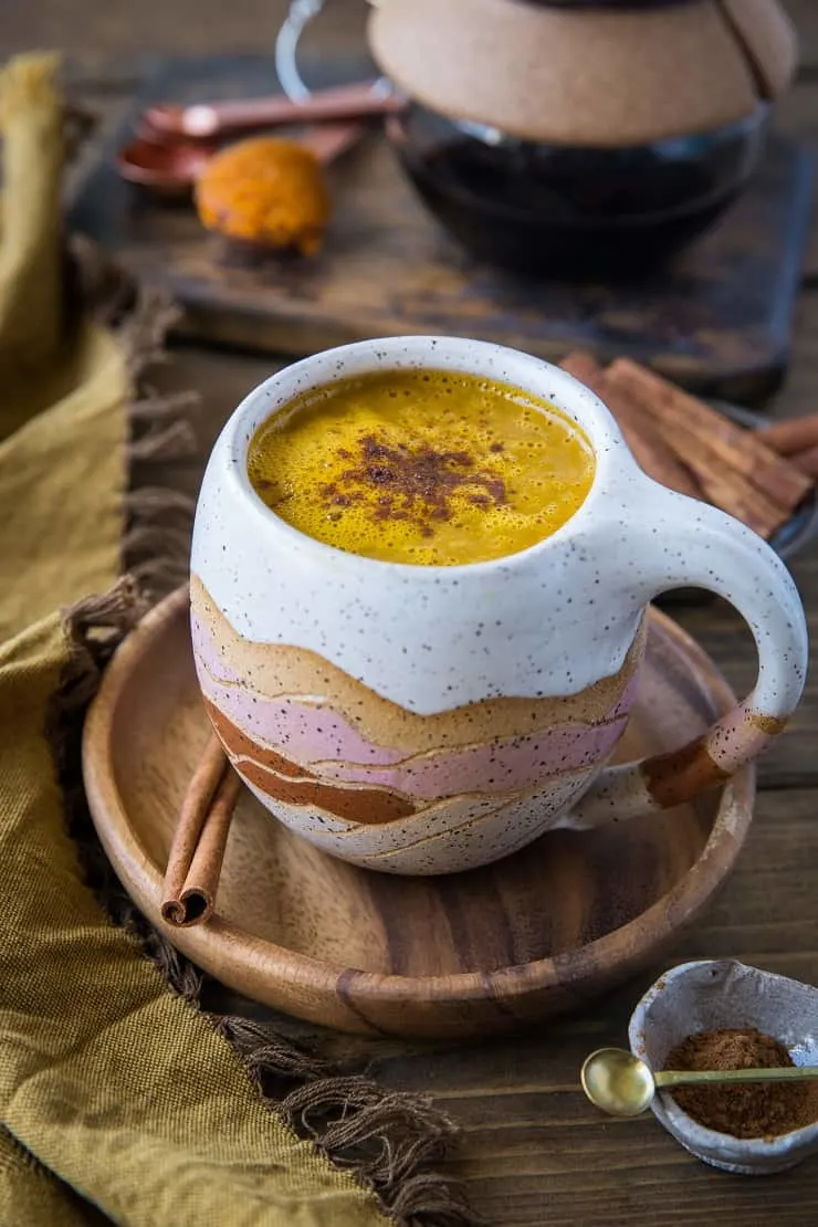 Paleo Pumpkin Spice Latte - a healthier version of the classic beverage | TheRoastedRoot.com 