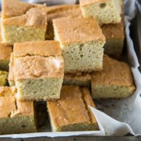 Paleo Cornbread (with a Keto Option) - Fluffy, moist "cornbread" made with almond flour for a low-carb bread option. | TheRoastedRoot.net #glutenfree #keto #grainfree