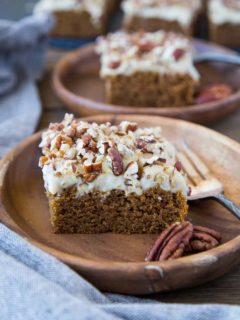 Paleo & Vegan Pumpkin Snack Cake with vegan 