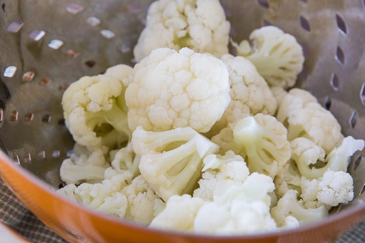 steamed cauliflower