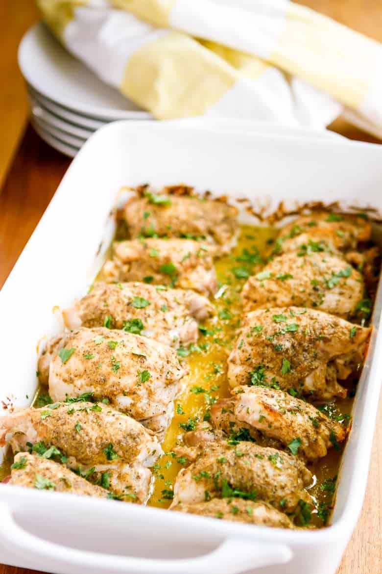 Baked Boneless Chicken Thighs + 65 Keto Recipes | TheRoastedRoot.net