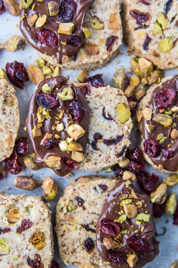 Top down photo vegan shortbread