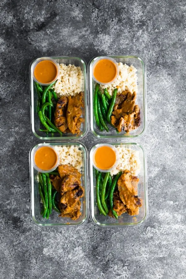 Low-Carb Beef Satay Meal Prep + 65 Keto Recipes | TheRoastedRoot.net