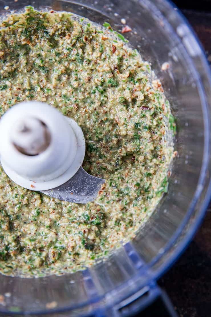 roasted pecan basil pesto