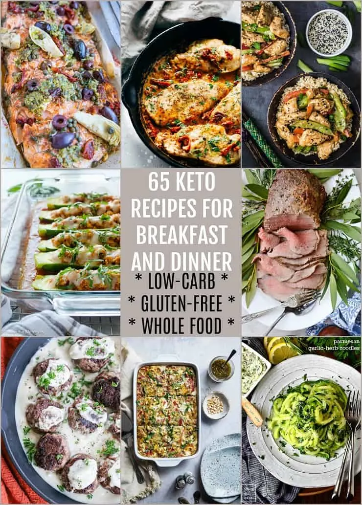 65 Keto Recipes for Breakfast and Dinner | TheRoastedRoot.net #lowcarb #glutenfree