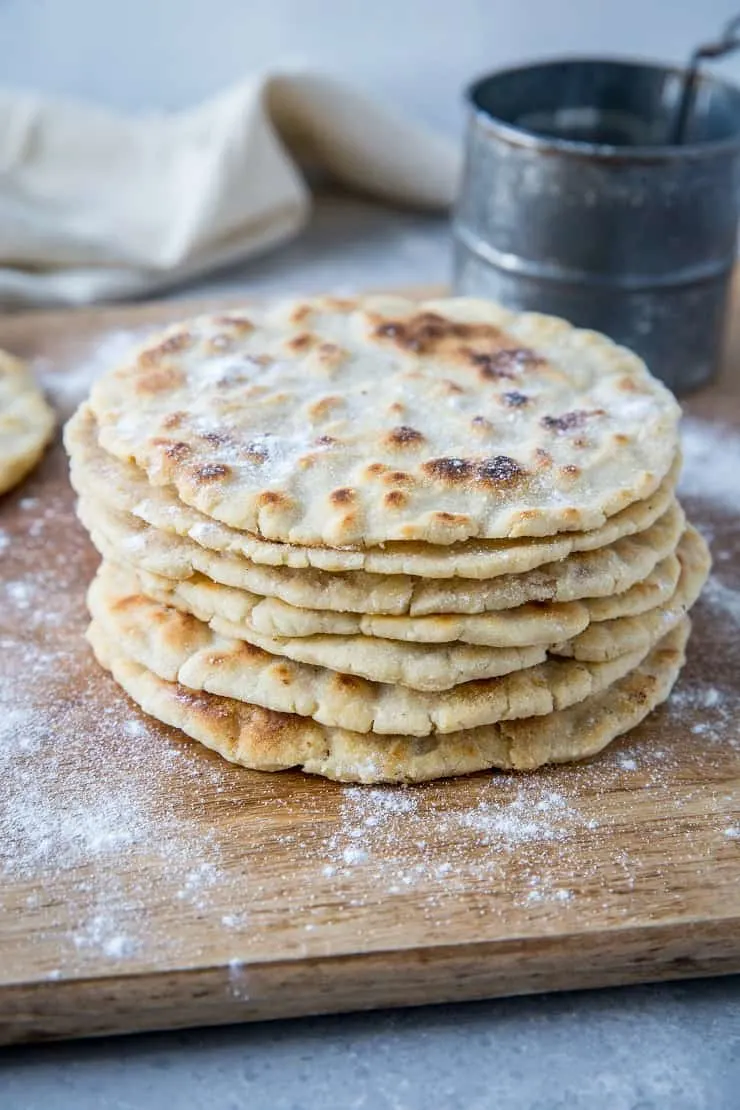 Cassava Flour Tortillas - paleo, AIP, grain-free, gluten-free, dairy-free, vegan - these homemade tortillas are easy to make and healthier than store-bought | TheRoastedRoot.net