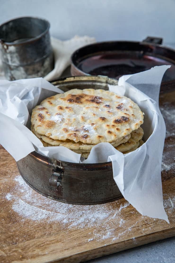 Cassava Flour Tortillas - paleo, AIP, grain-free, gluten-free, dairy-free, vegan - these homemade tortillas are easy to make and healthier than store-bought | TheRoastedRoot.net