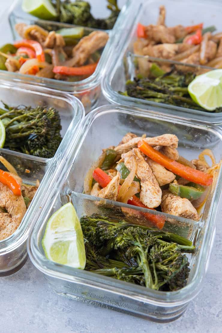 Chicken Fajita Meal Prep Bowls