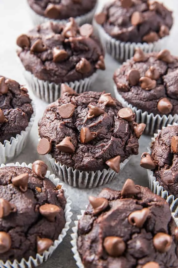 Paleo Double Chocolate Banana Bread Muffins The Roasted Root