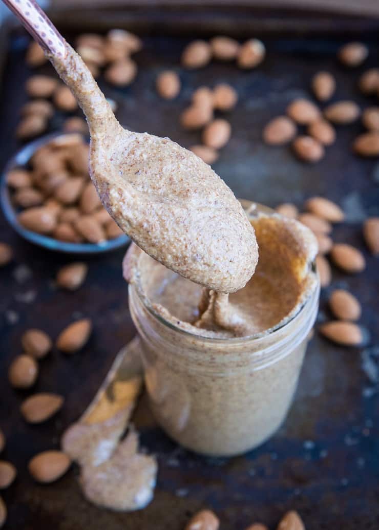 How to Make Almond Butter - a photo tutorial on how to make almond butter using just almonds | TheRoastedRoot.net #paleo #primal #keto #healthy