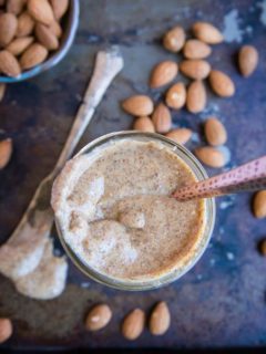 How to Make Almond Butter - a photo tutorial on how to make almond butter using just almonds | TheRoastedRoot.net #paleo #primal #keto #healthy