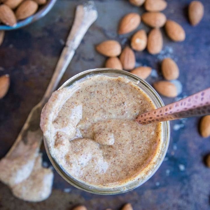 How to Make Almond Butter - a photo tutorial on how to make almond butter using just almonds | TheRoastedRoot.net #paleo #primal #keto #healthy
