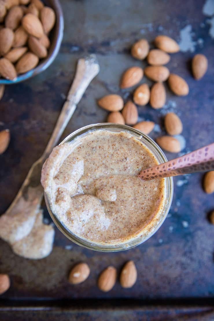 How to Make Almond Butter - a photo tutorial on how to make almond butter using just almonds | TheRoastedRoot.net #paleo #primal #keto #healthy