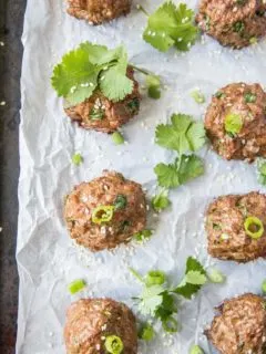 Thai Meatballs - keto, paleo, whole30, clean and delicious! | TheRoastedRoot.net