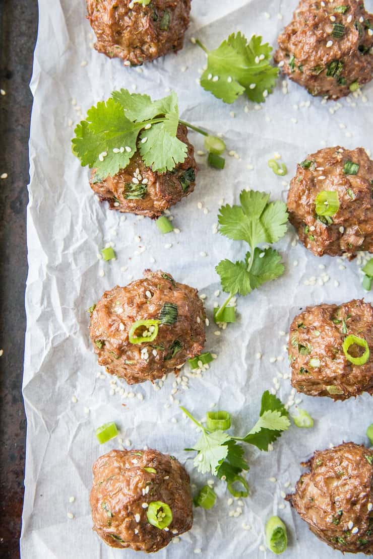 Thai Meatballs - keto, paleo, whole30, clean and delicious! | TheRoastedRoot.net