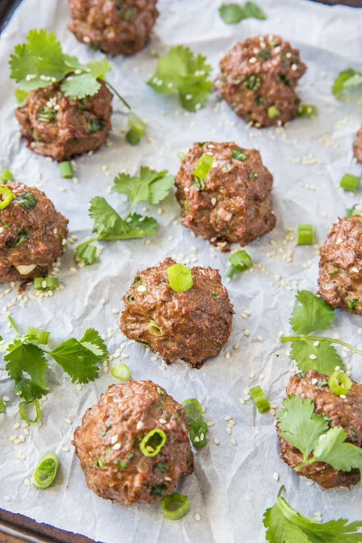 Thai Meatballs - keto, paleo, whole30, clean and delicious! | TheRoastedRoot.net