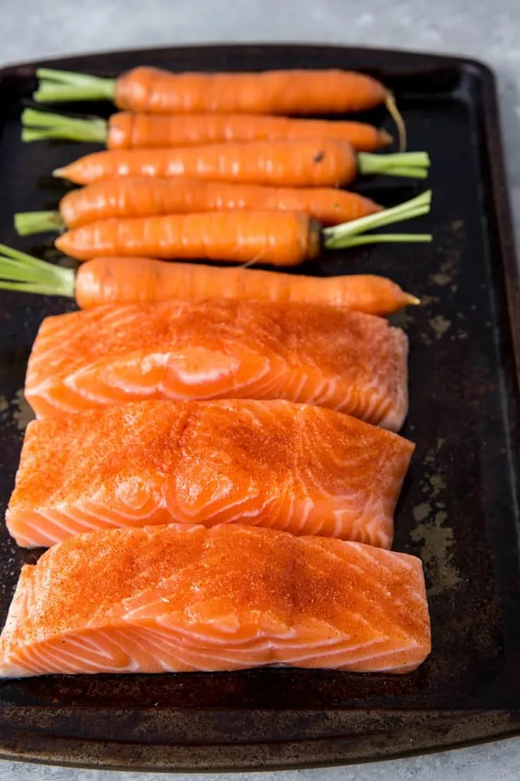 How to make sheet pan salmon and carrots