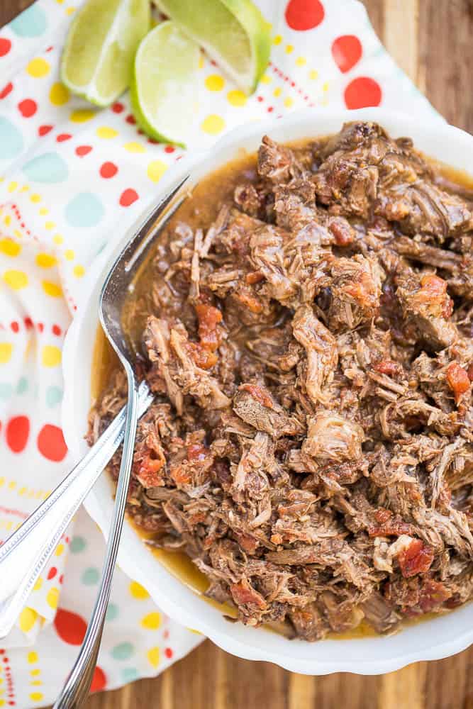 Slow Cooker Chipotle Shredded Beef from Perry's Plate #paleo #whole30 #keto
