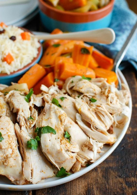 Slow Cooker Mediterranean Whole Chicken